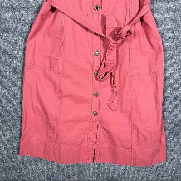 Gap Women’s 14 Pink Apron Dress Linen Cotton Teacher 90s Y2K - Picture 10 of 16